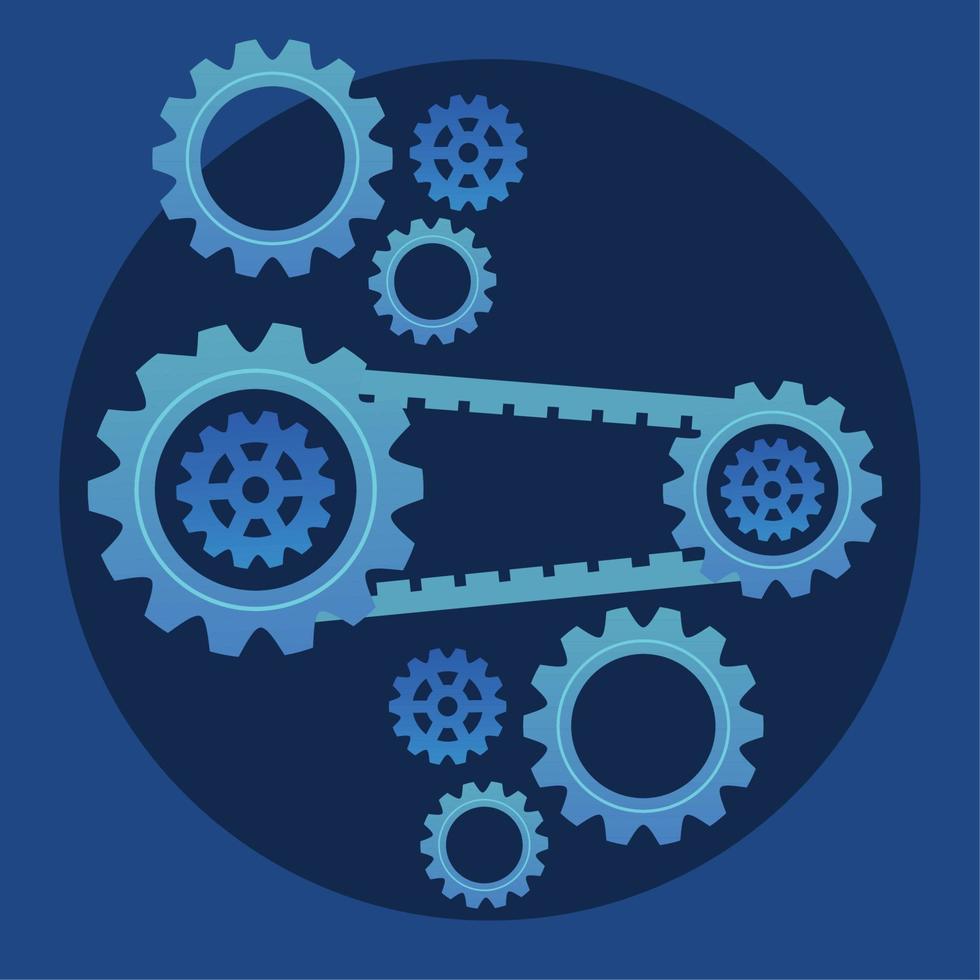 gears machine engineering vector