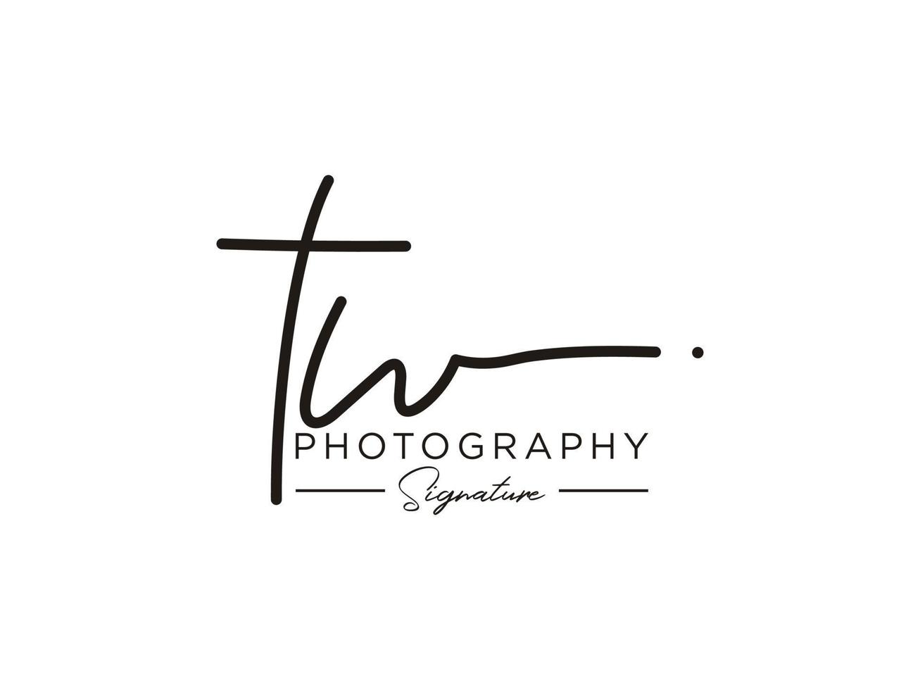 Letter TW Signature Logo Template Vector