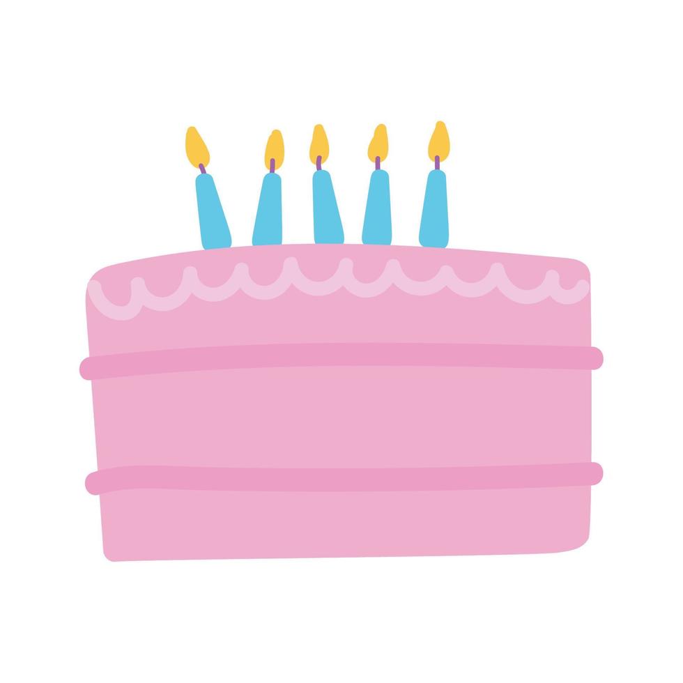 birthday cake with candles vector