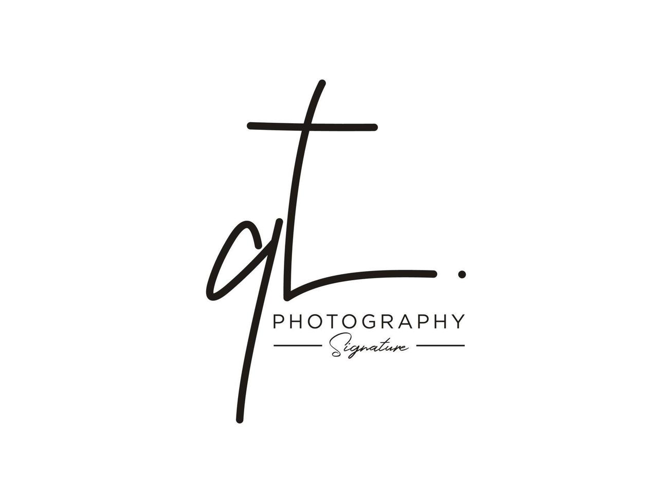 Letter QT Signature Logo Template Vector