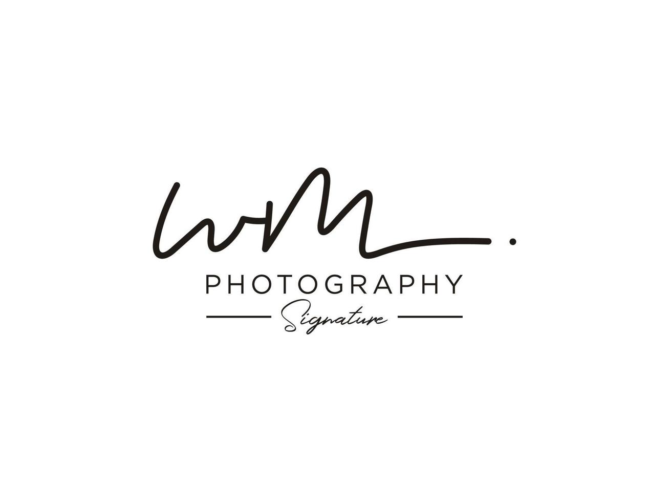 Letter WM Signature Logo Template Vector