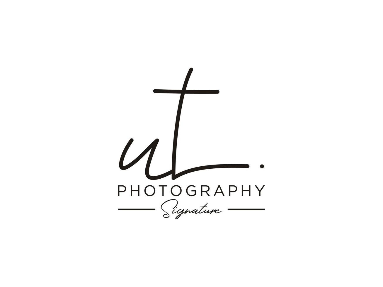 Letter UT Signature Logo Template Vector