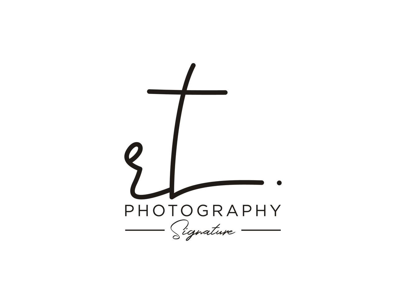Letter RT Signature Logo Template Vector