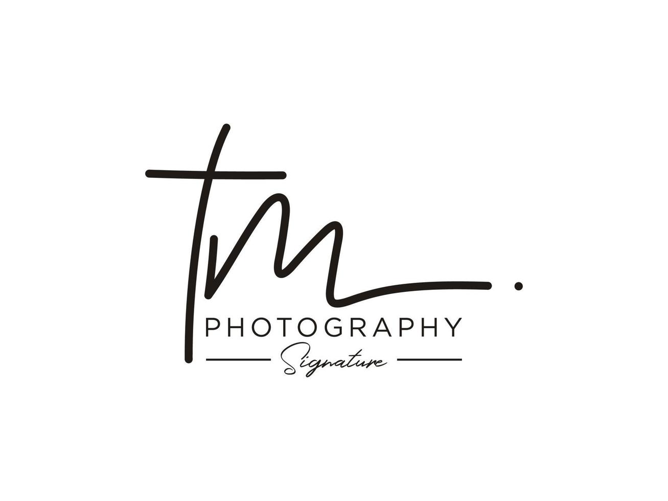 Letter TM Signature Logo Template Vector