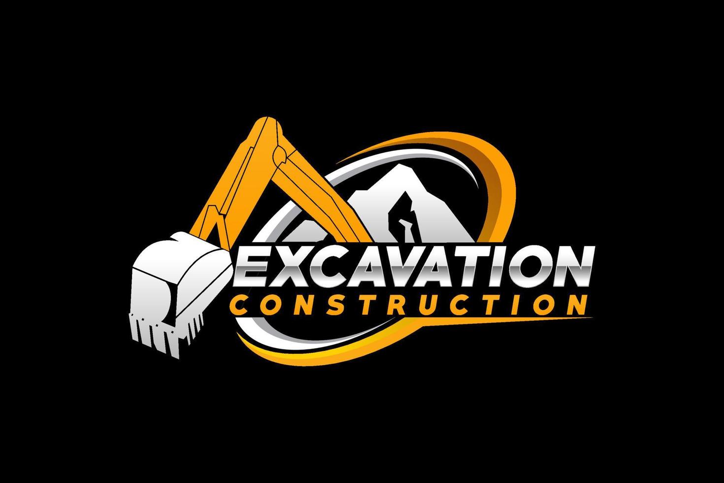 vector de construcción de equipo pesado de excavadora.