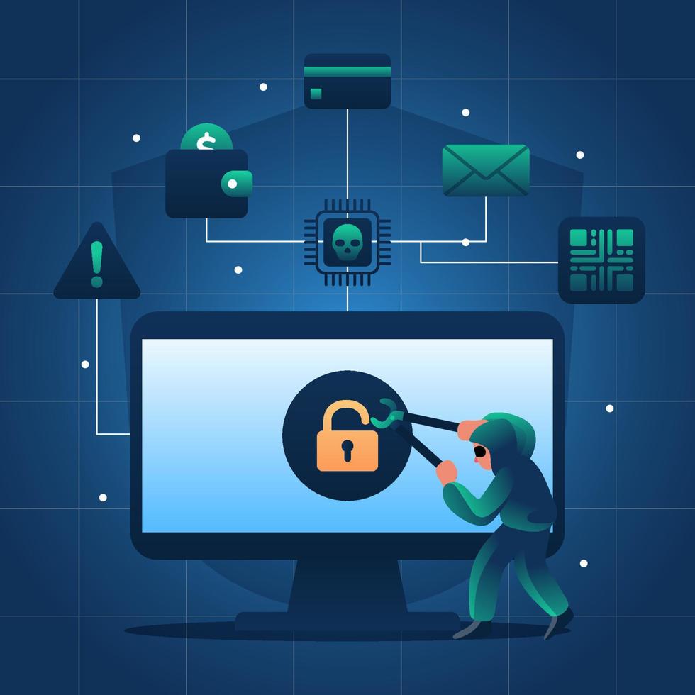 Cyber Security Awareness Concept vector