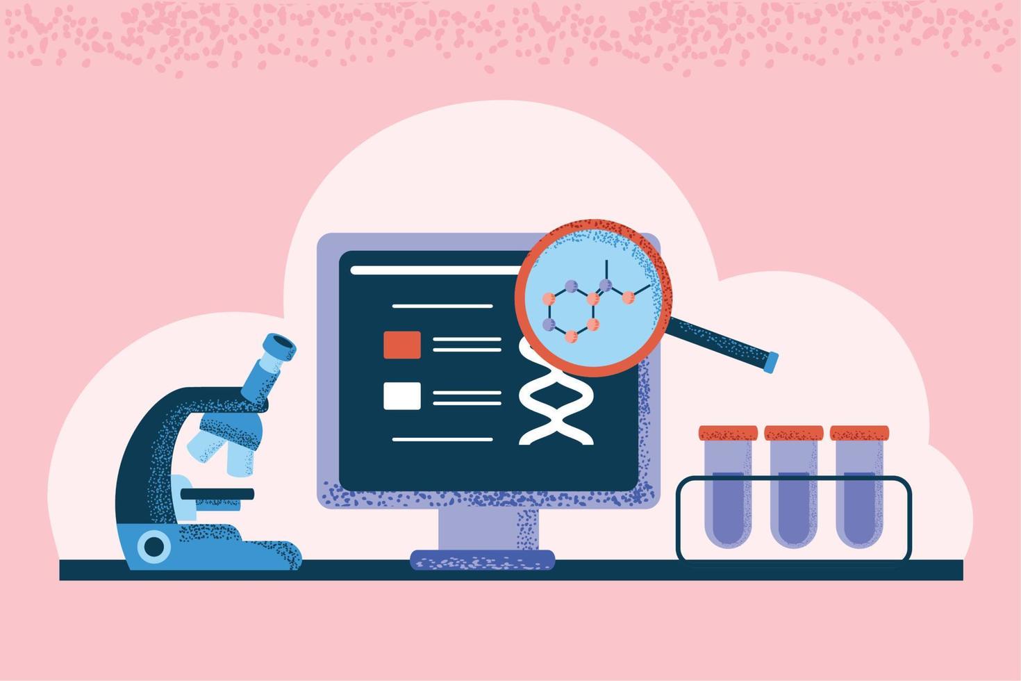 DNA science equipment vector