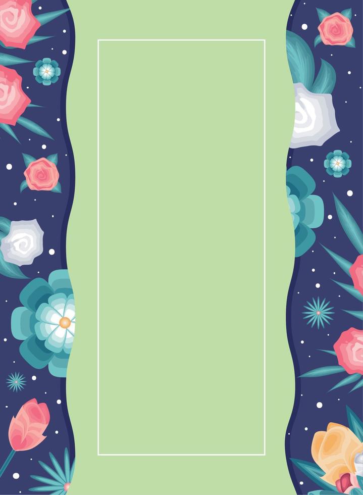 decorative banner with flowers vector