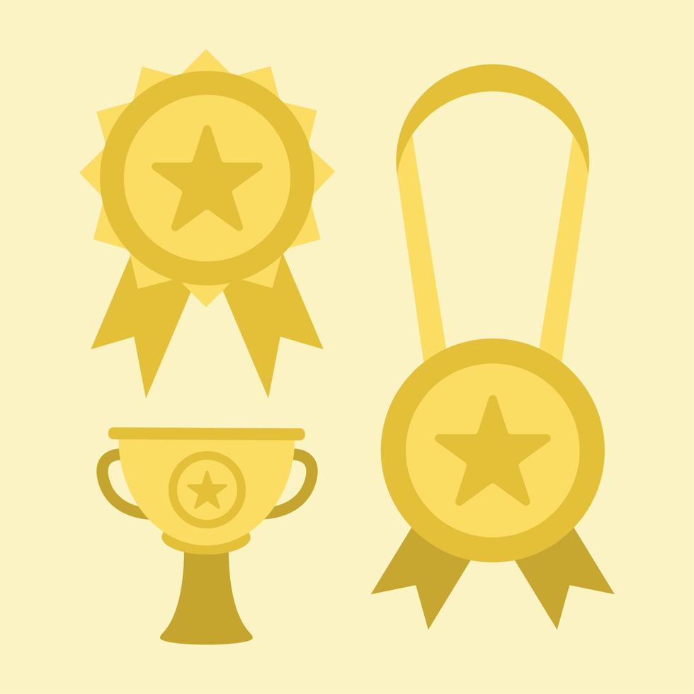 icon set of achievement vector