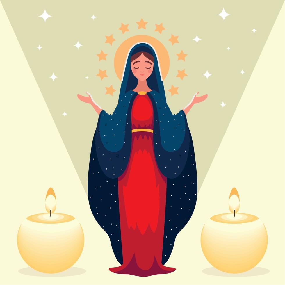 asunción de la virgen maría, vector