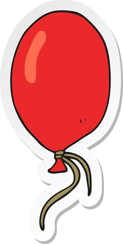 sticker of a cartoon balloon vector