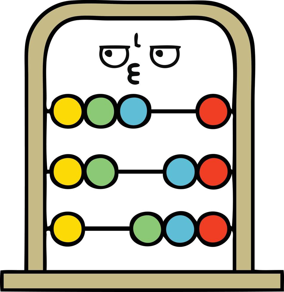 cute cartoon abacus vector