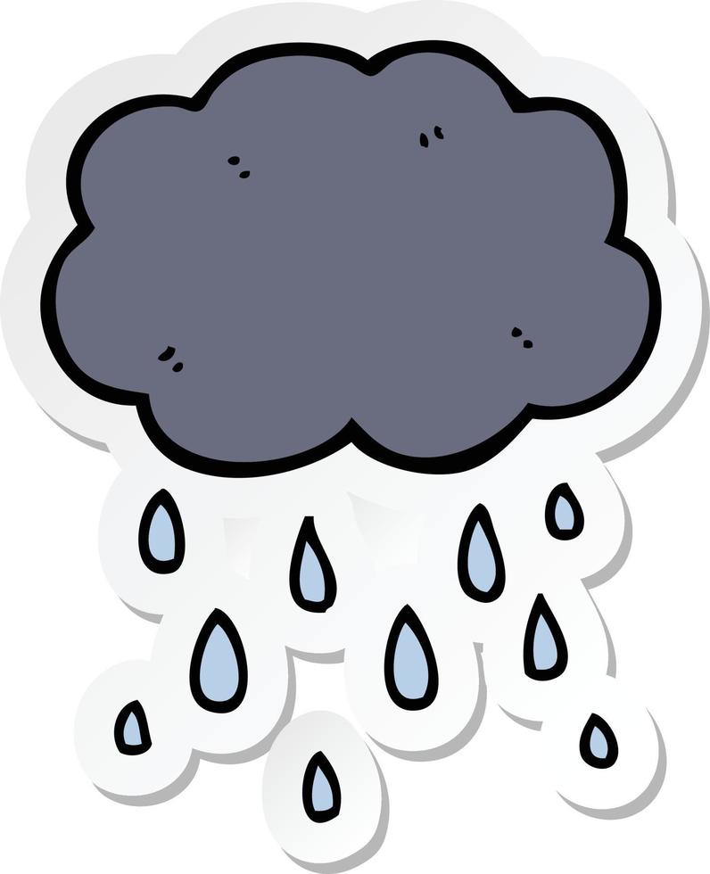 pegatina de una nube de dibujos animados lloviendo 11118583 Vector en Vecteezy pegatina de una nube de dibujos animados lloviendo 11118583 Vector en Vecteezy