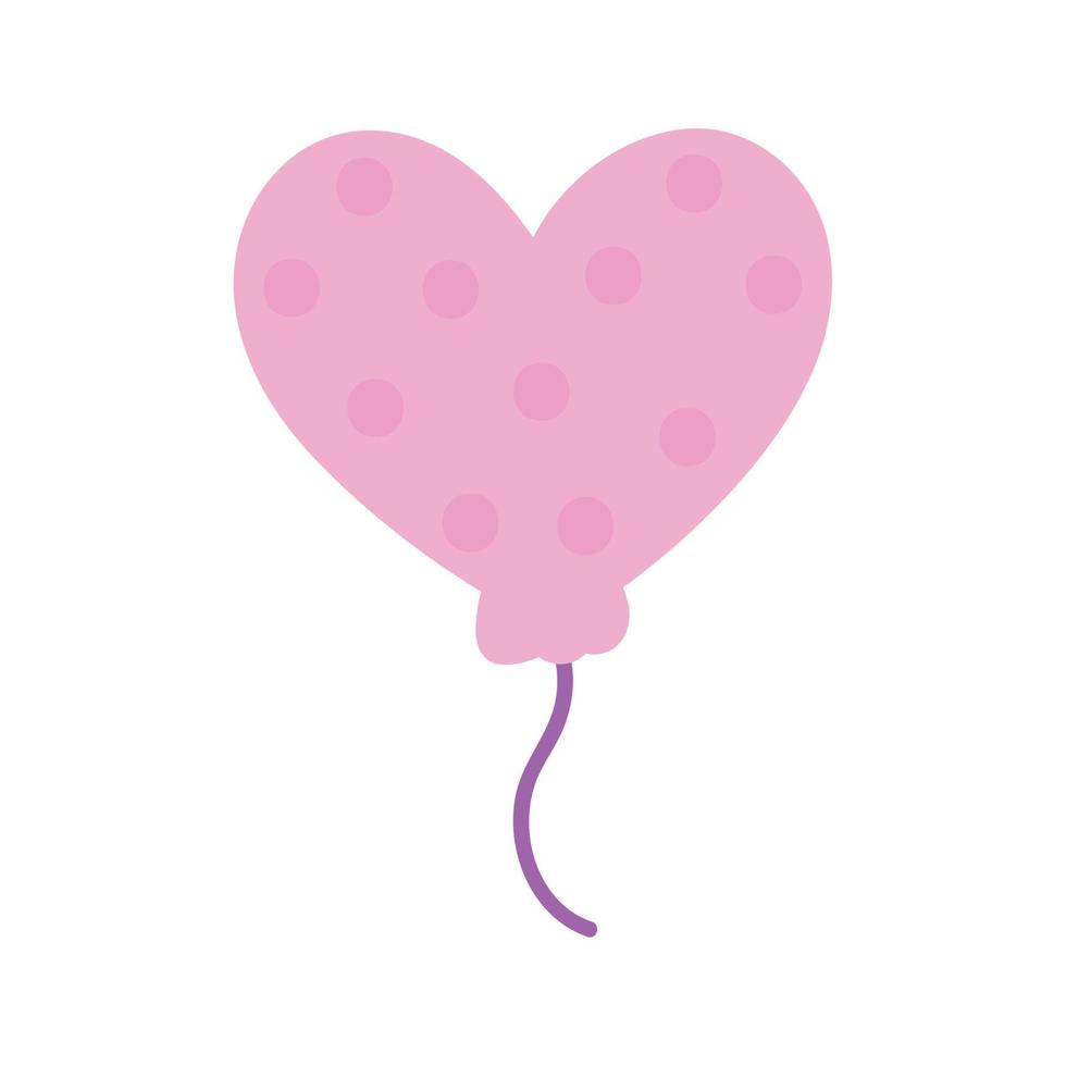 cute heart ballon vector