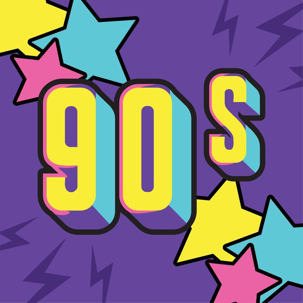 90s fashion style vector