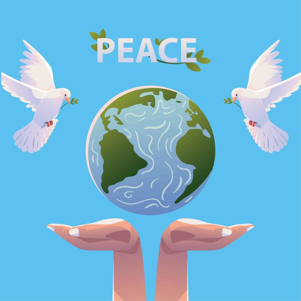 international day of peace invitation card vector