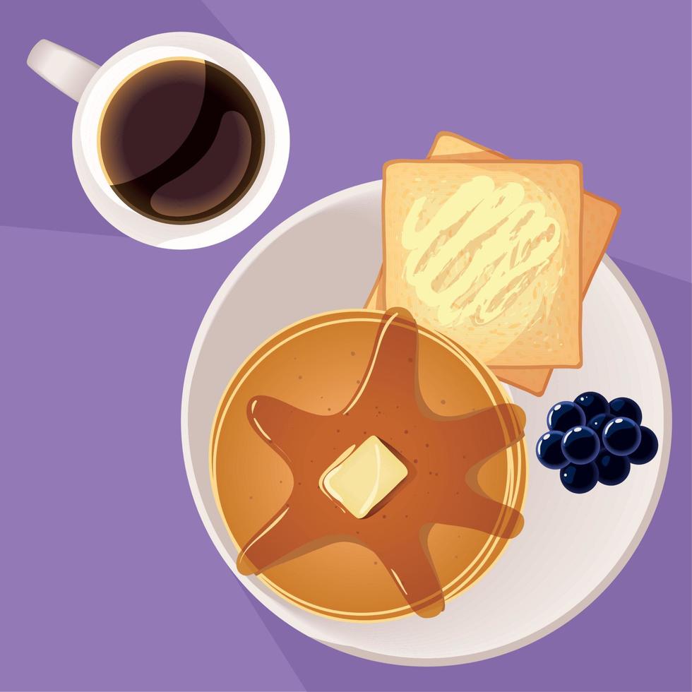 pancakes food breakfast vector