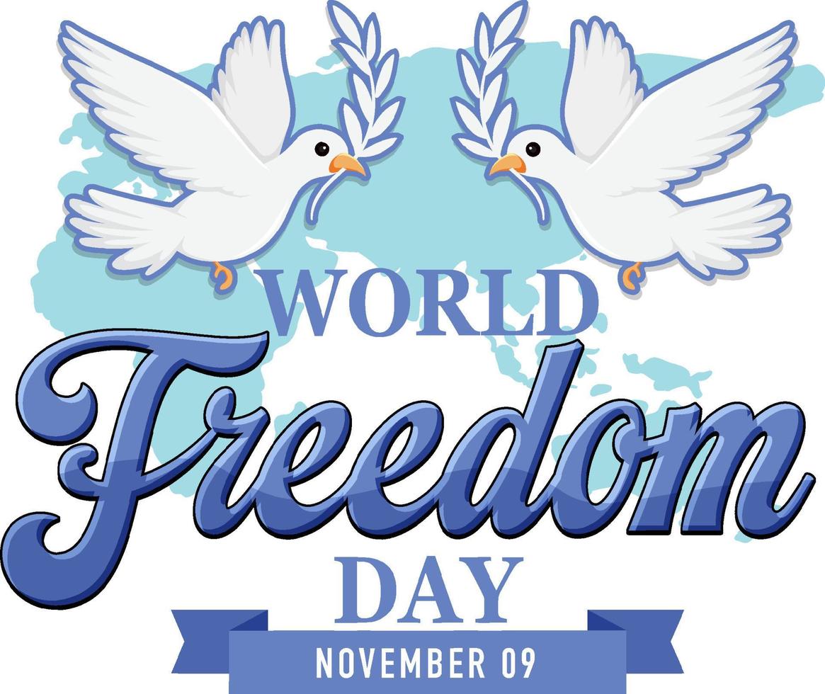 World Freedom Day Logo Design vector