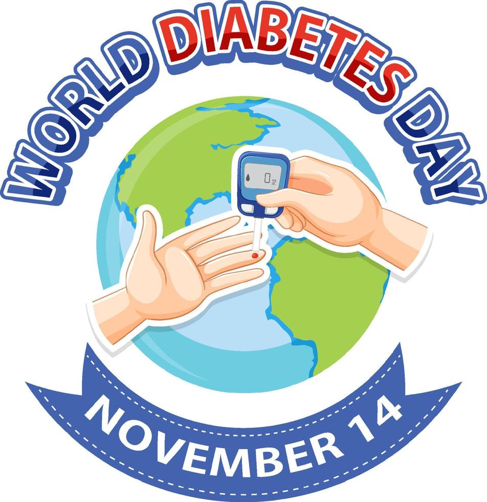 diseño del logotipo del día mundial de la diabetes vector