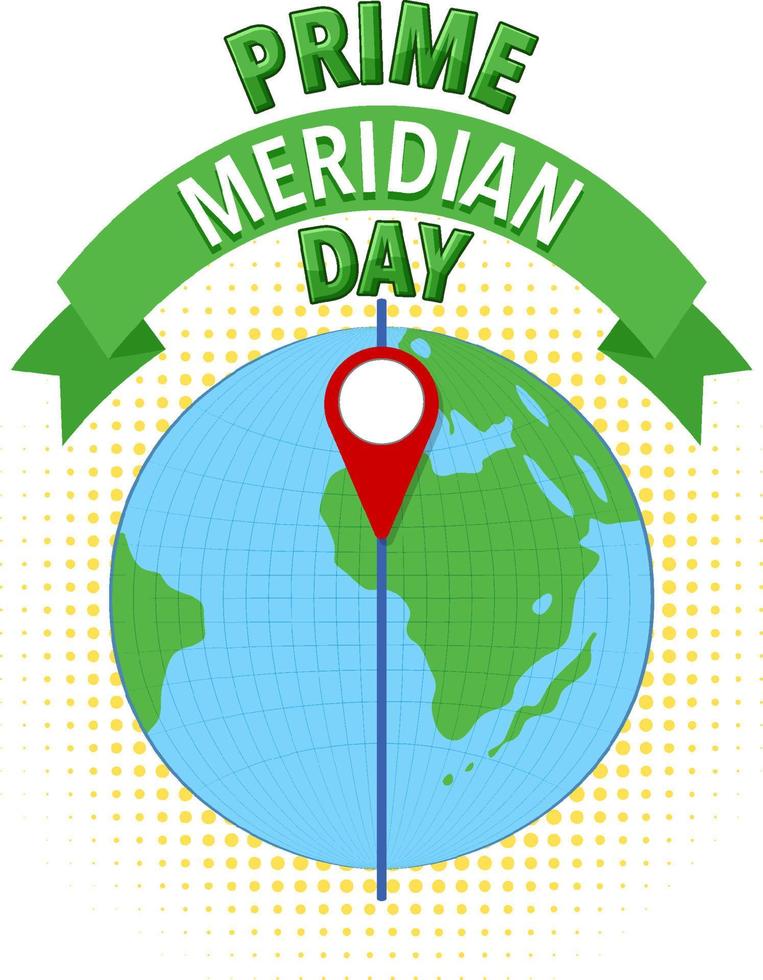 Prime Meridian Day Logo Concept vector