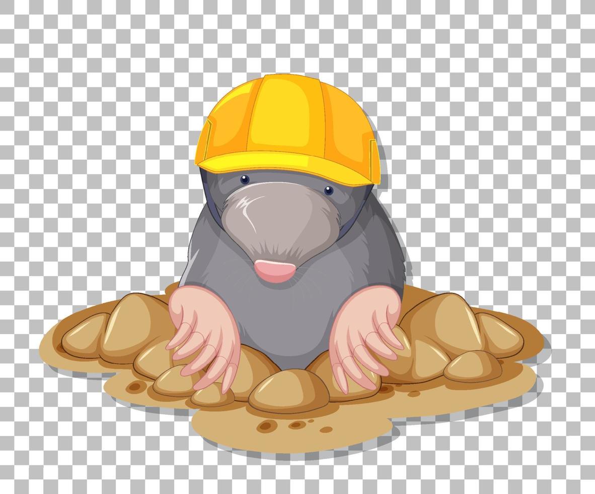 A mole in hole cartoon vector