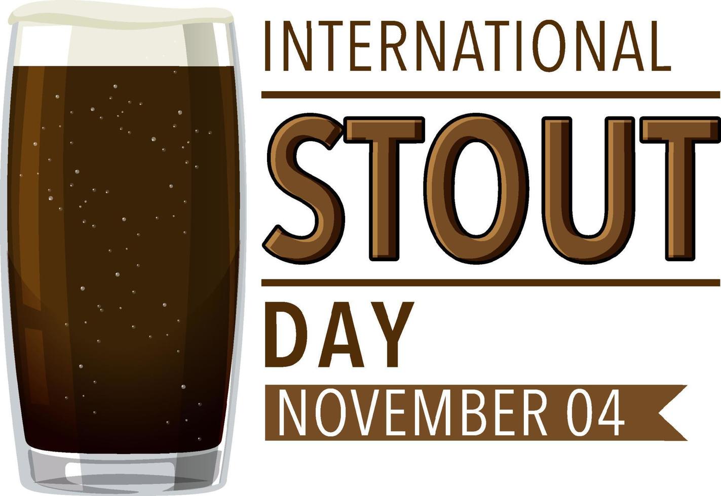 International Stout Day Banner Design vector