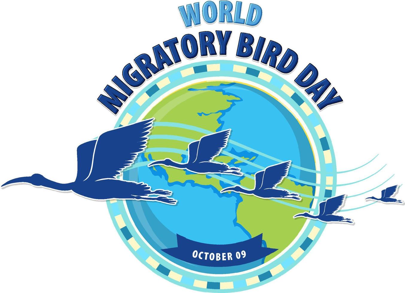 World Migratory Bird Day Banner Design vector