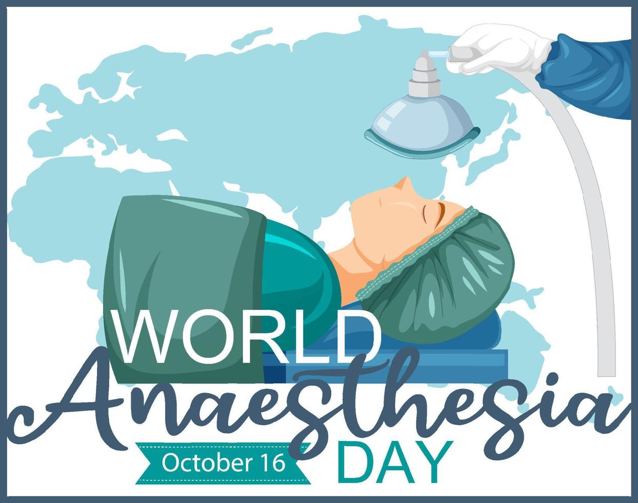 World Anaesthesia Day Logo Concept vector