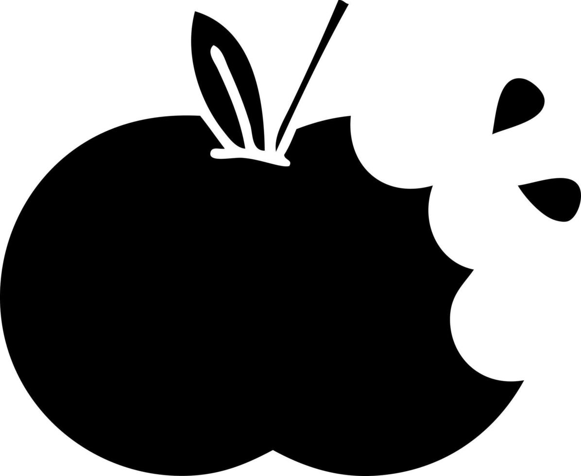 flat symbol juicy apple vector