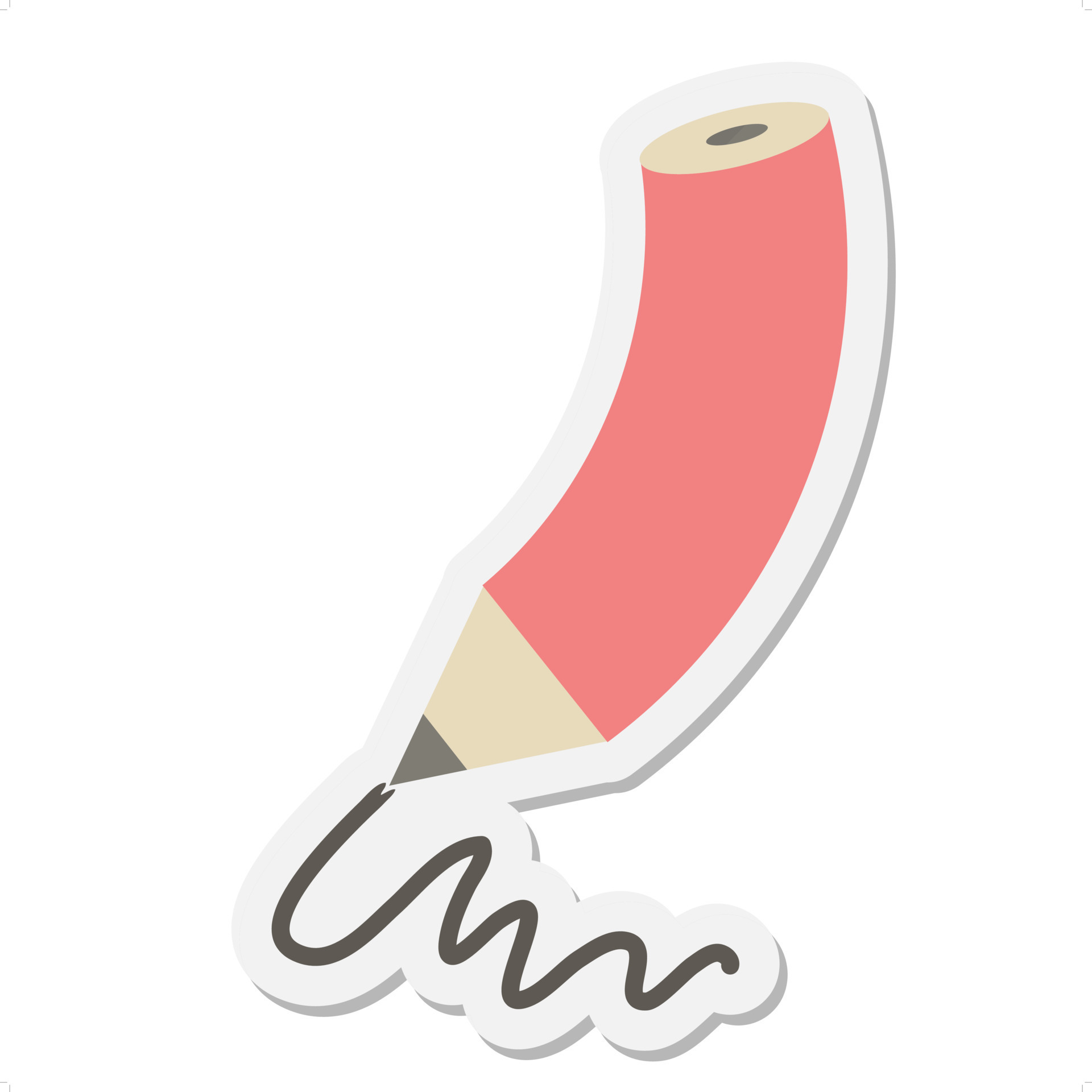 pencil writing sticker 11119873 Vector Art at Vecteezy