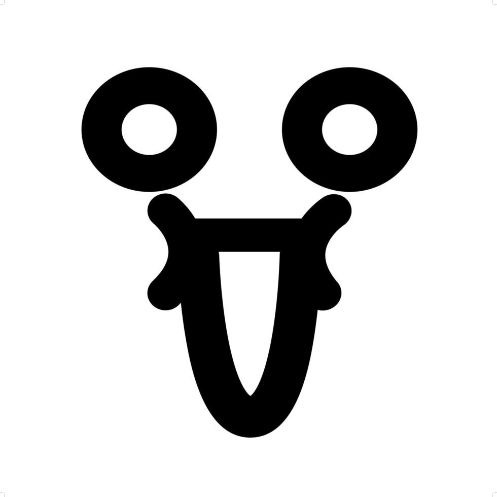 happy blank face icon vector
