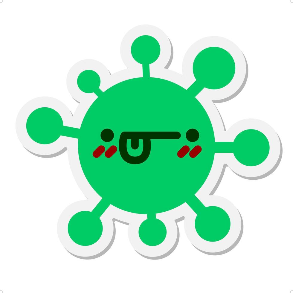 confused virus sticker vector