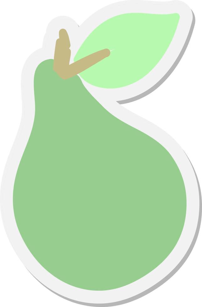 good looking pear sticker vector