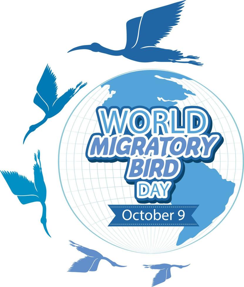 concepto de banner del día mundial de las aves migratorias vector