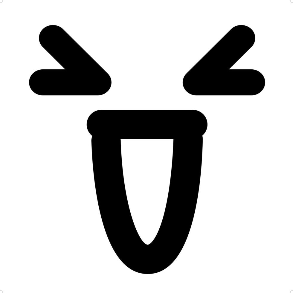 laughing mean face icon vector