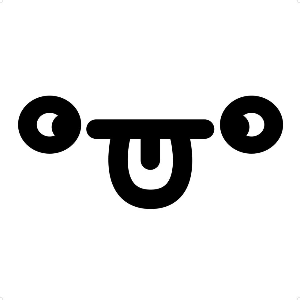 confused cross eyed face icon vector