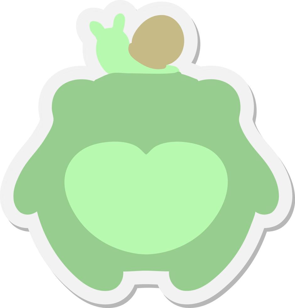 frog with a snail on head sticker 11120355 Vector Art at Vecteezy