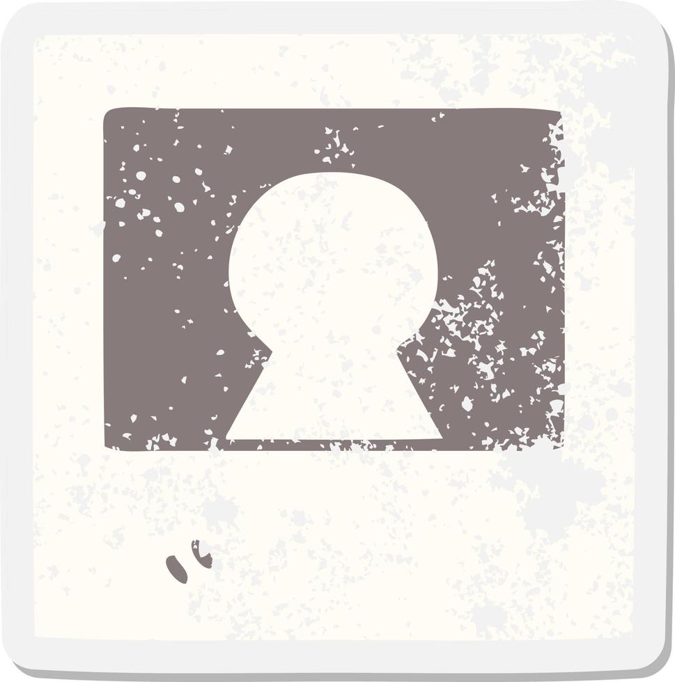 old instant photograph grunge sticker vector