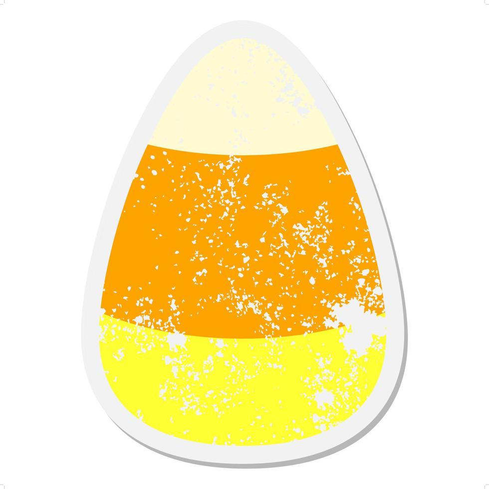 candy corn grunge sticker 11120378 Vector Art at Vecteezy