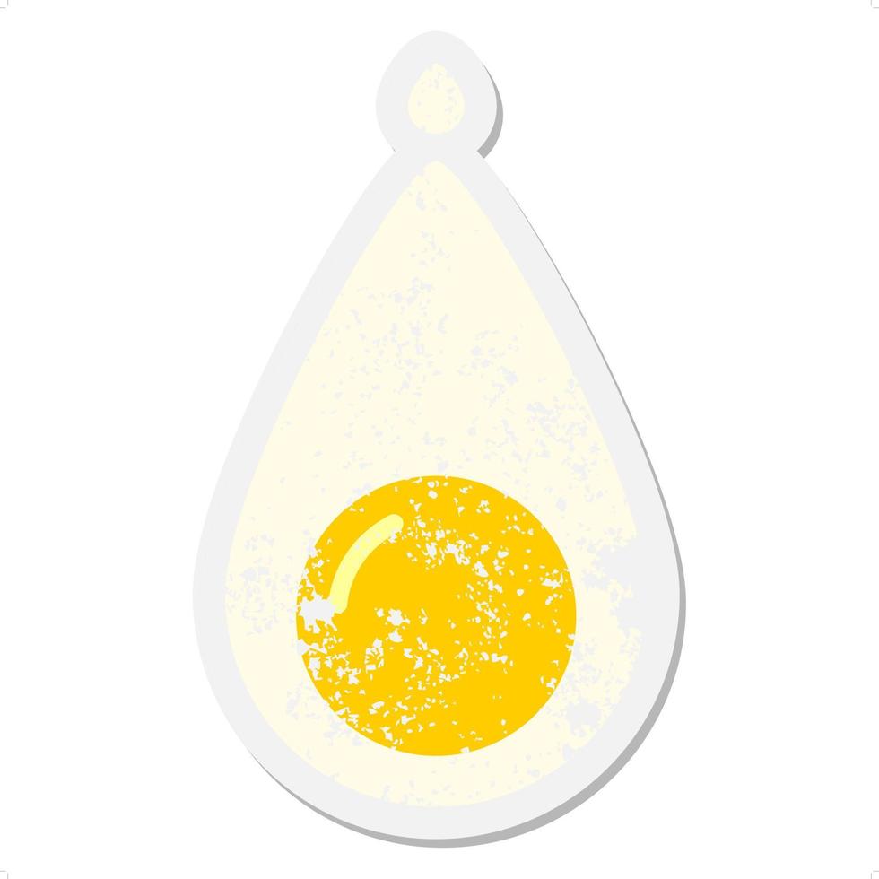 egg yolk grunge sticker vector