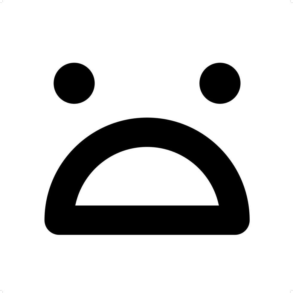 simple shocked face icon vector
