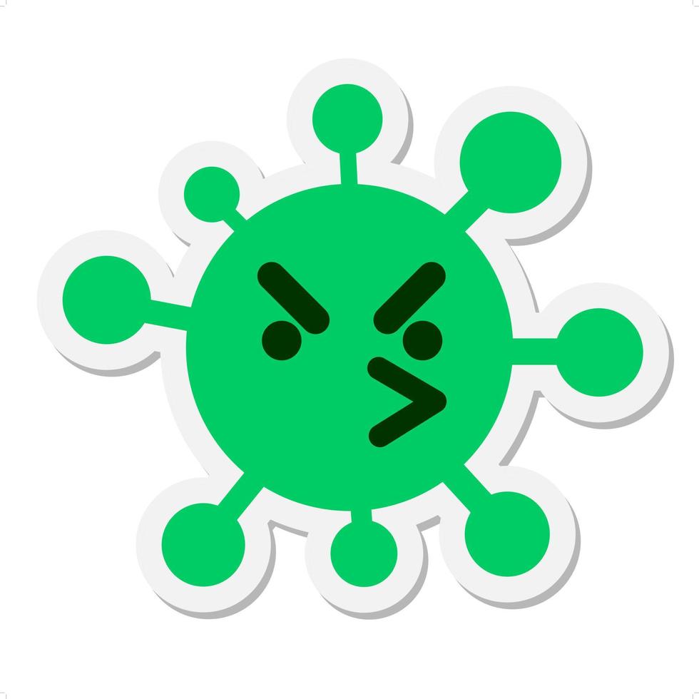 annoyed bird virus sticker vector