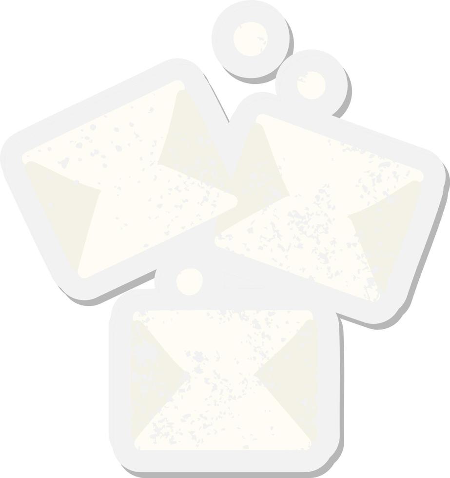 set of sealed envelopes grunge sticker vector