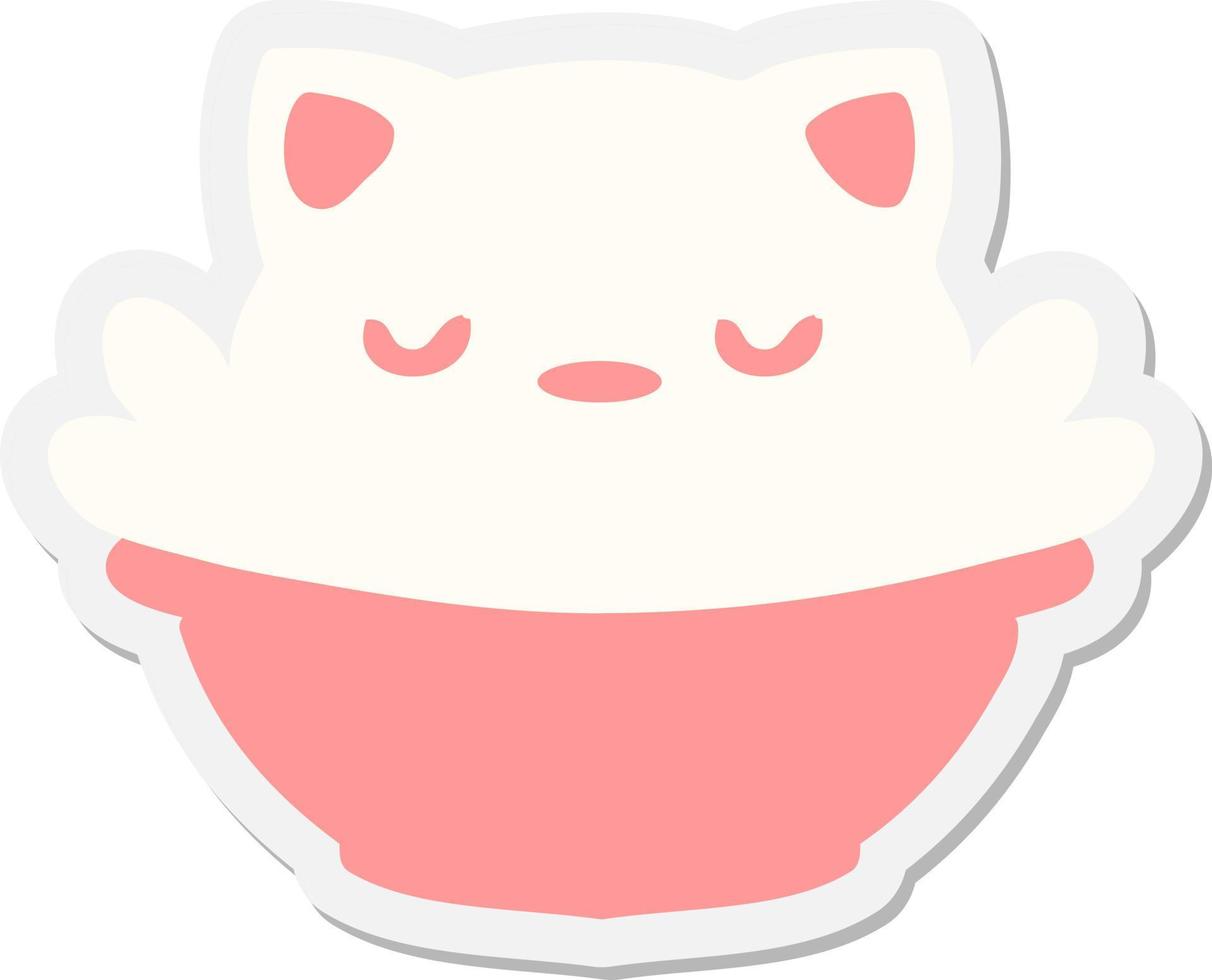 cute cat pudding sticker 11120674 Vector Art at Vecteezy