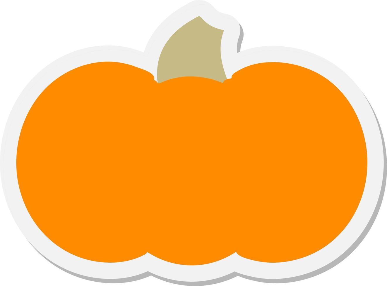 cartoon pumpkin squash sticker vector