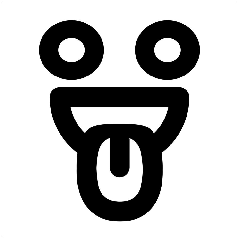 crazy happy face icon vector