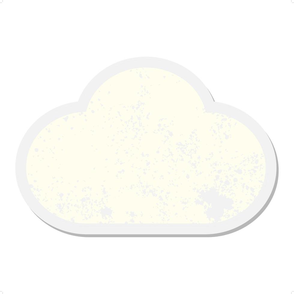 cloud grunge sticker vector