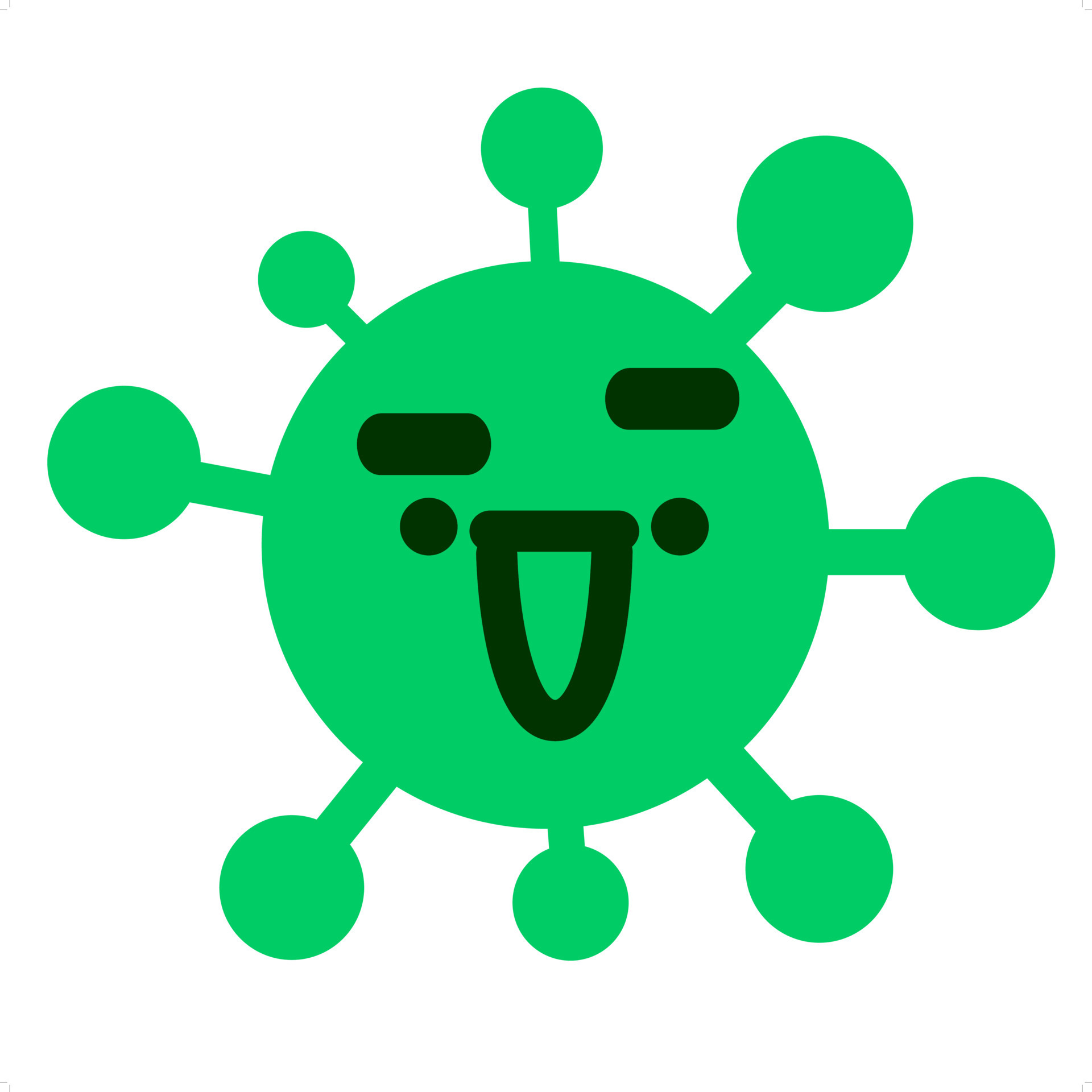 happy expression raising eyebrow virus 11120951 Vector Art at Vecteezy