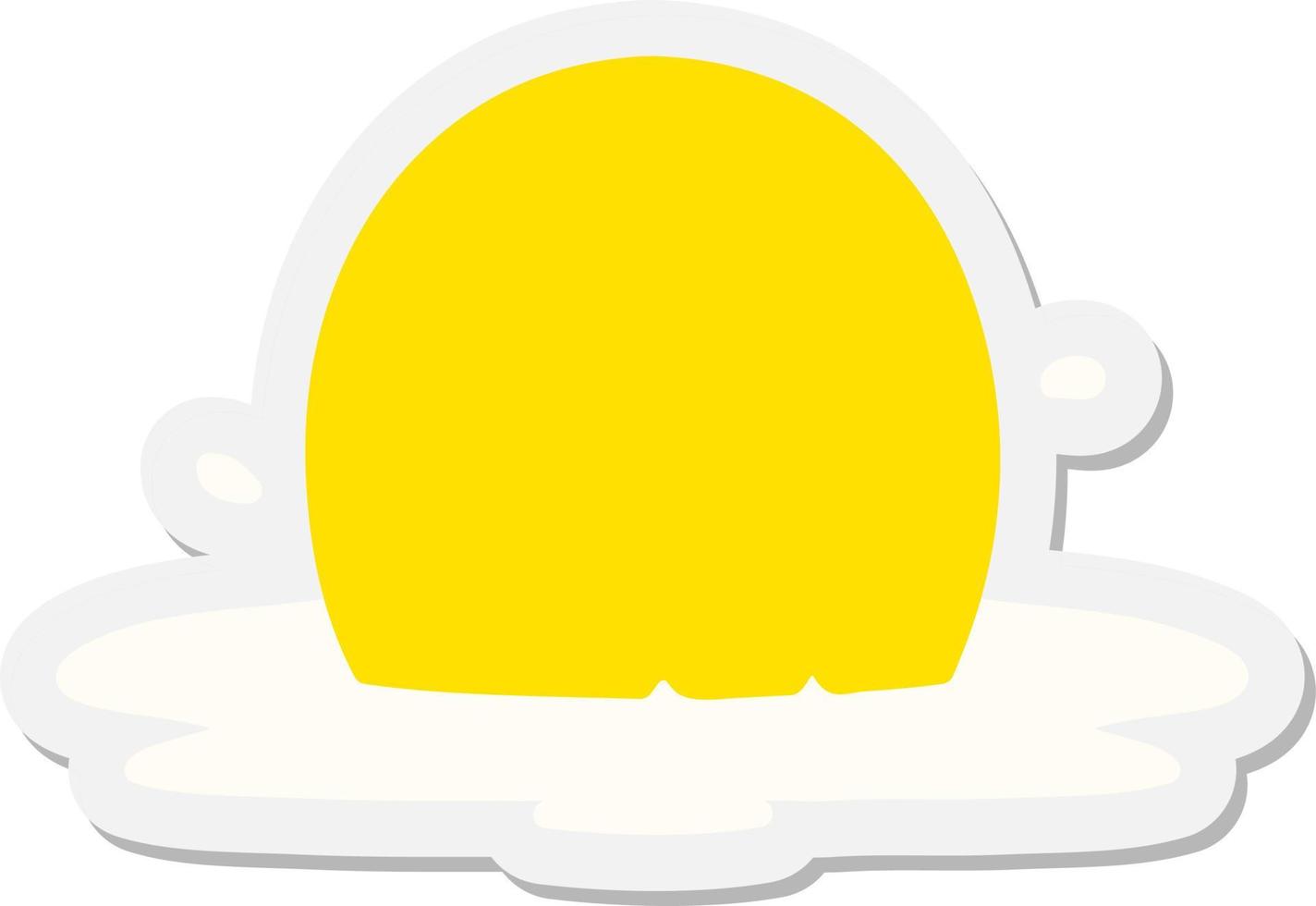 a fried egg sticker vector