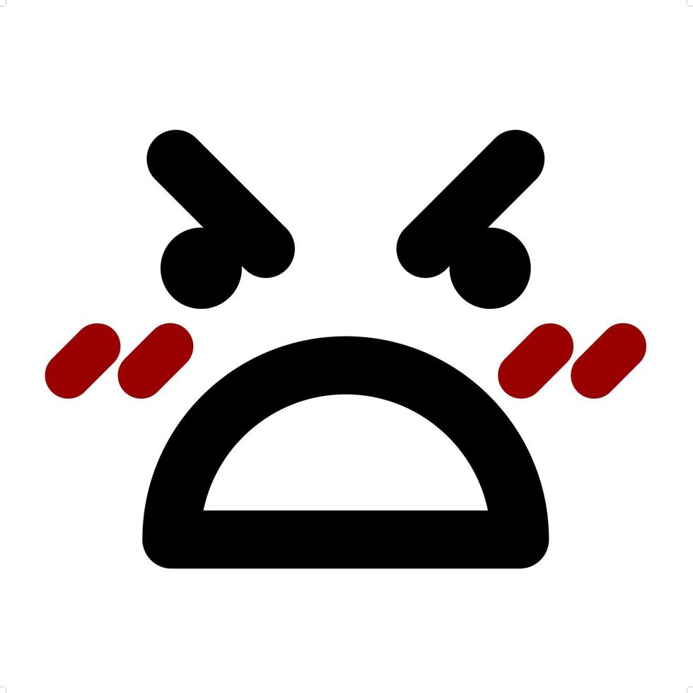 angry boss face icon vector